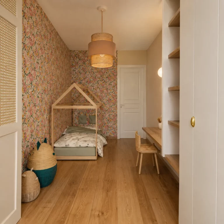 Appartement au Plessis-Bouchard, aménagement contemporain aux tons naturels
